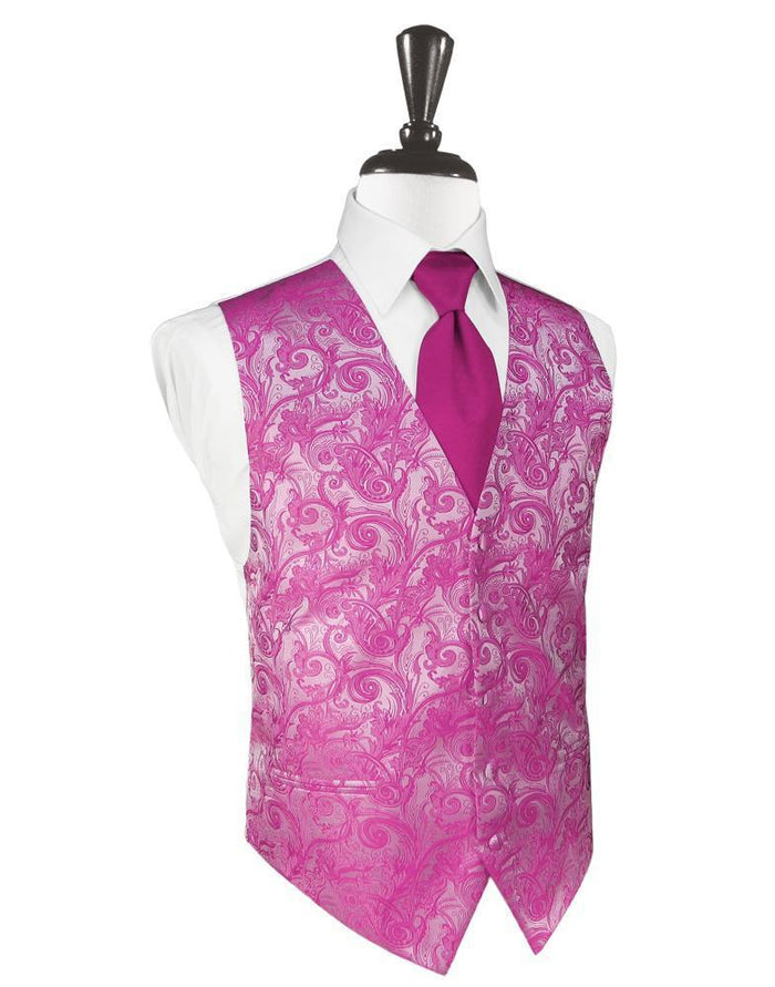 Watermelon Tapestry Tuxedo Vest Cardi