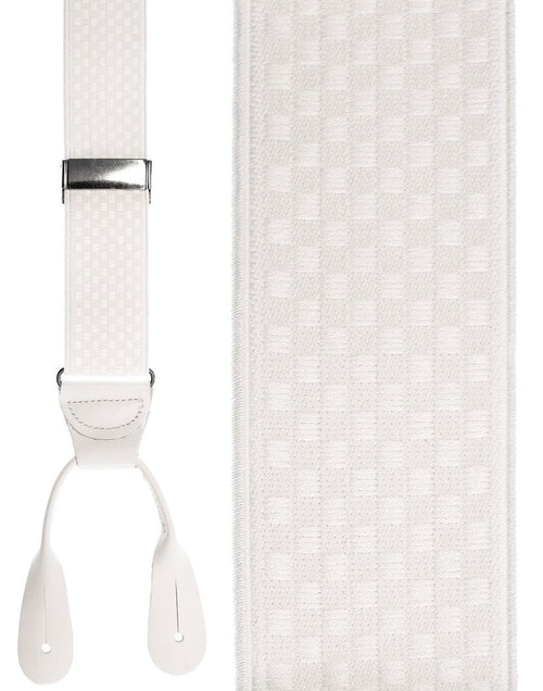 White Checkers Suspenders by Cardi