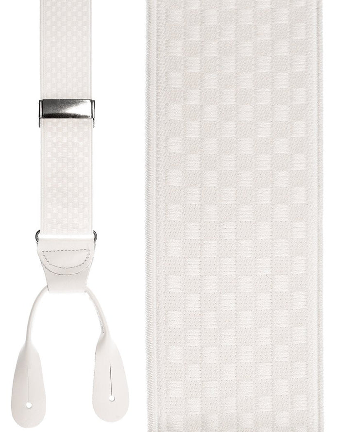 White Checkers Suspenders by Cardi