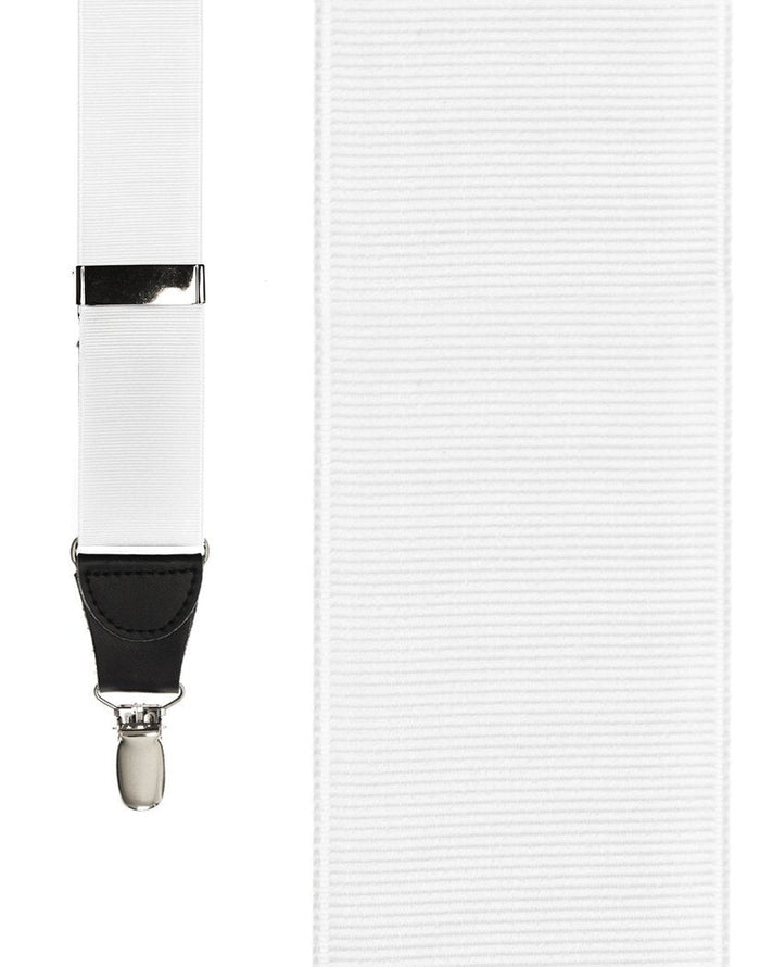 White Grosgraine Ribbon Suspenders Cardi