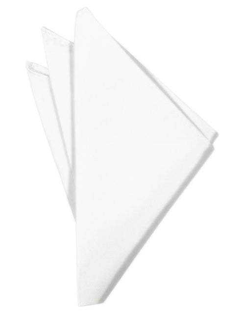 White Luxury Satin Pocket Square Cardi