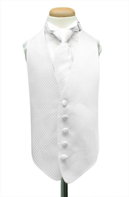 White Palermo Kids Tuxedo Vest by Cardi