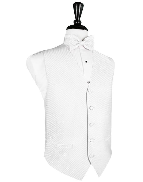 White Palermo Tuxedo Vest Cardi