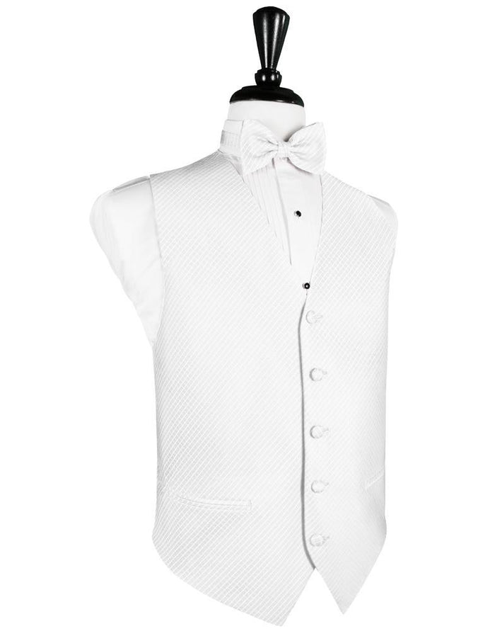 White Palermo Tuxedo Vest Cardi