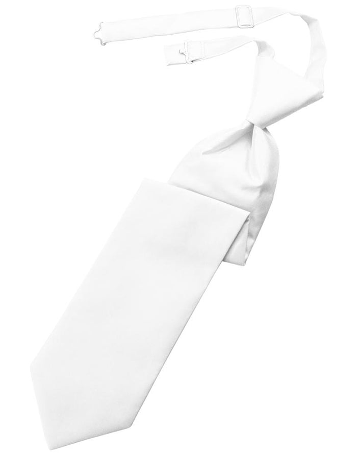 White Solid Twill Windsor Tie by Cardi