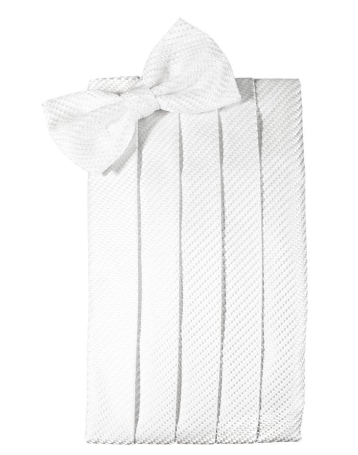 White Venetian Cummerbund by Cardi