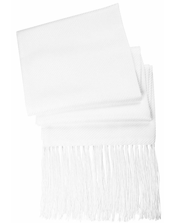 White Venetian Tuxedo Scarf by Cardi