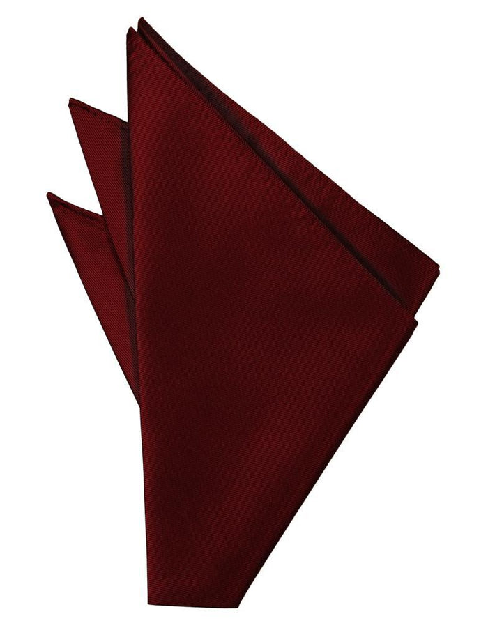 Wine Solid Twill Pocket Square by Cardi