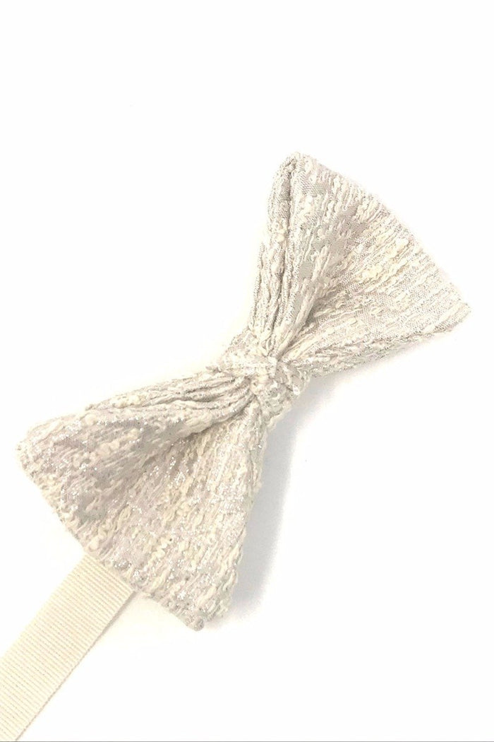 Winter White Laurent Bow Tie Cardi