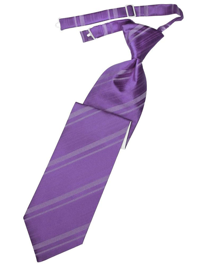 Wisteria Striped Satin Kids Necktie by Cardi