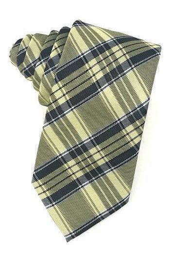 Yellow Madison Plaid Necktie by Cardi