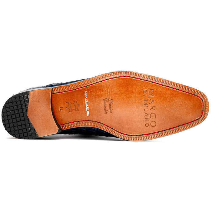 Marco Di Milano Caribe Newspaper Black Leather Dress Shoe