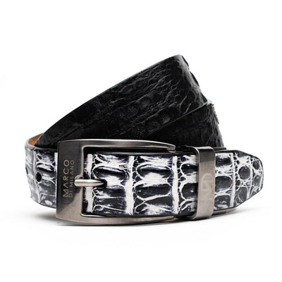 Marco_Di_Milano Caribe Belt Newspaper - Black Leather Loafer