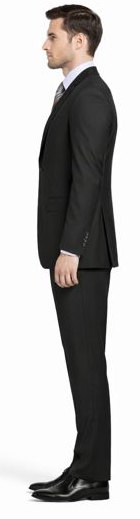 Carlo Lusso Black Two-button Poly Blend Suit by Usamensoutlet