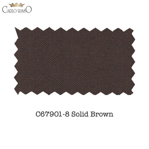 Carlo Lusso Brown Two-button Poly Blend Suit by Usamensoutlet