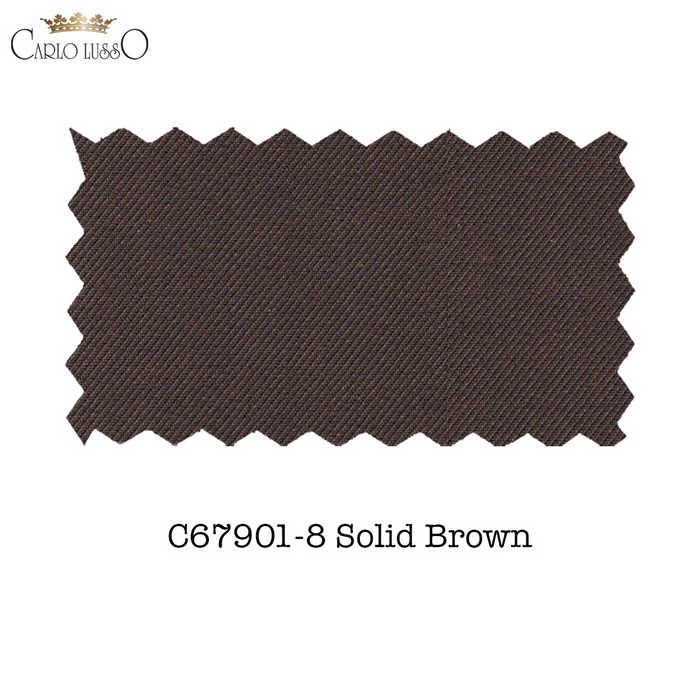 Carlo Lusso Brown Two-button Poly Blend Suit by Usamensoutlet