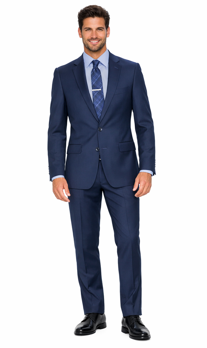 Carlo Lusso French Blue Two-button Suit by Usamensoutletin