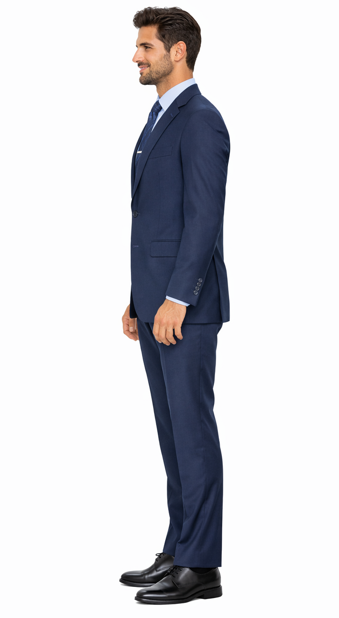 Carlo Lusso French Blue Two-button Suit by Usamensoutletin