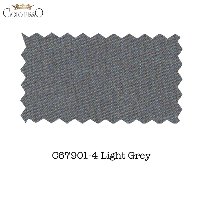 Carlo Lusso Medium Gray Two-button Poly Blend Suit by Usamensoutlet