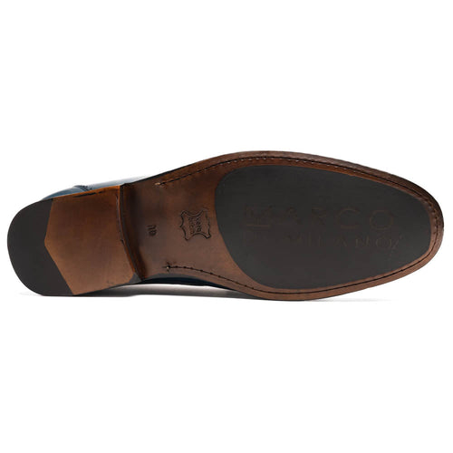 Marco Di Milano Cassarano Men's Calfskin Leather Loafers Navy