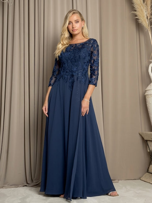 Eva USA 5258 Long A-Line Mother of the Bride Formal Dress