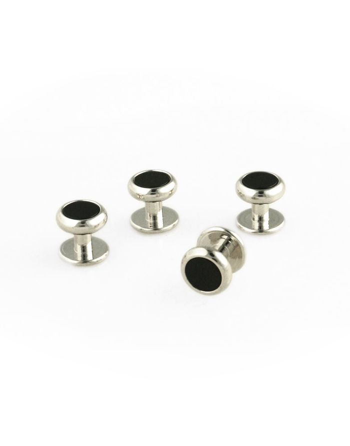 Black Onyx Inset with Silver Setting Studs Set - Classic Collection