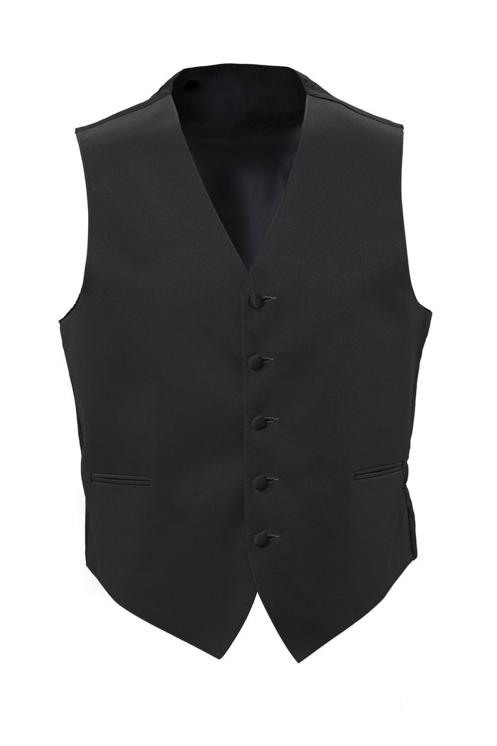 Black Satin Tuxedo Vest Classic Collection