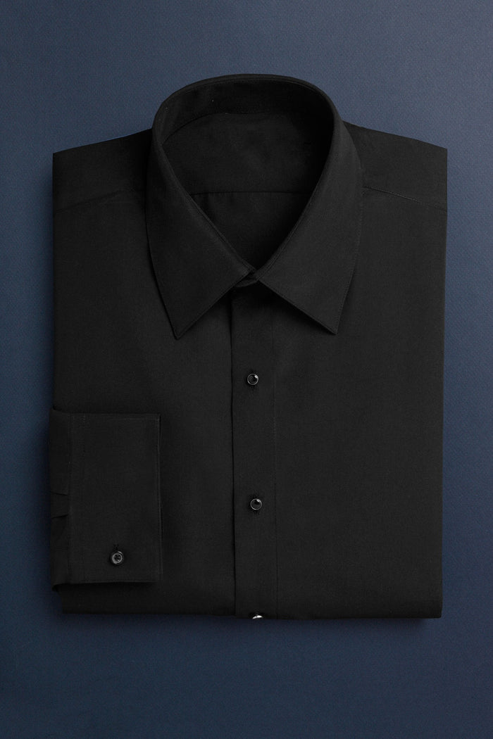 Como Black Laydown Tuxedo Shirt Classic Collection