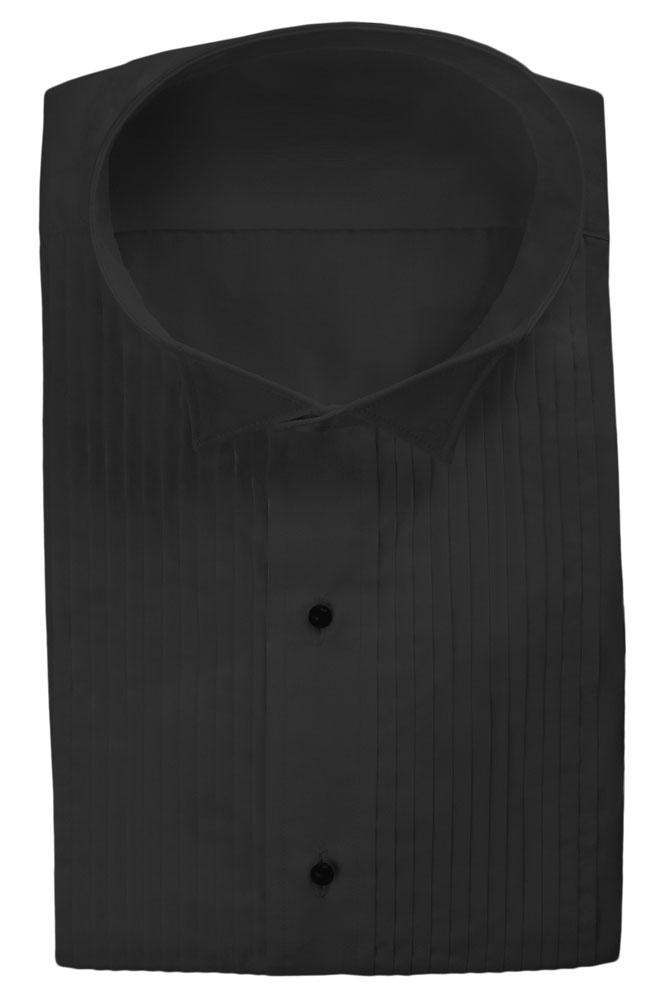 Dante Black Pleated Wingtip Tuxedo Shirt Classic Collection