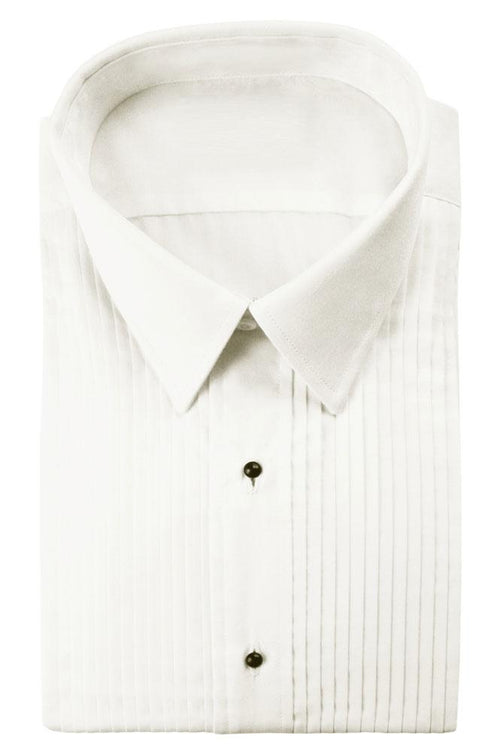 Enzo Ivory Pleated Laydown Tuxedo Shirt Classic Collection