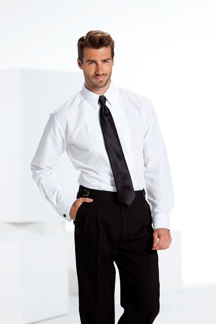 Gianni White Laydown Tuxedo Shirt Classic Collection