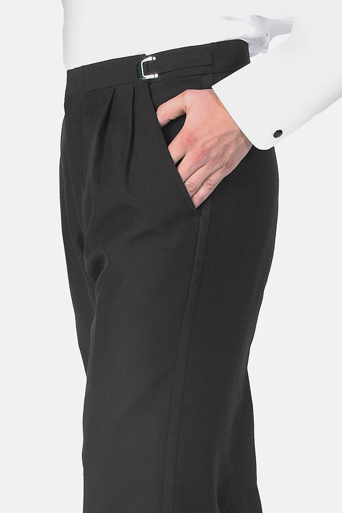 Jonathan Black Wool Non Pleated Tuxedo Pants Classic Collection