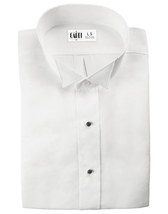 Lucca Kids White Wingtip Tuxedo Shirt Classic Collection