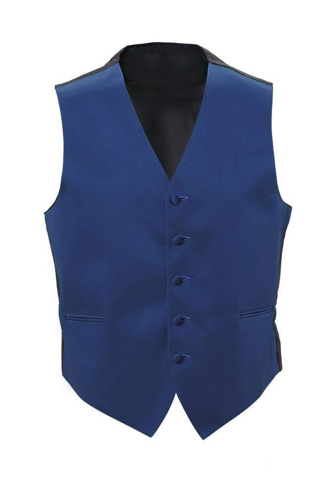 Royal Blue Satin Tuxedo Vest Classic Collection