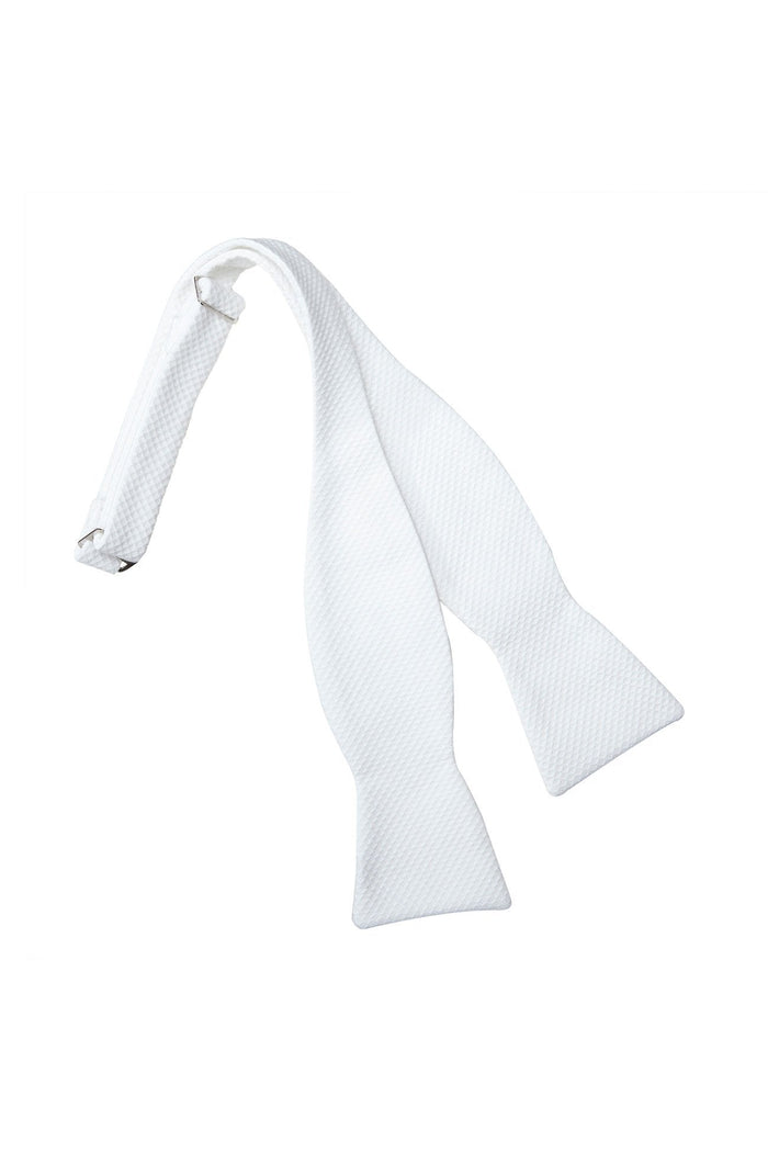 White Pique Self Tie Bow Tie Classic Collection