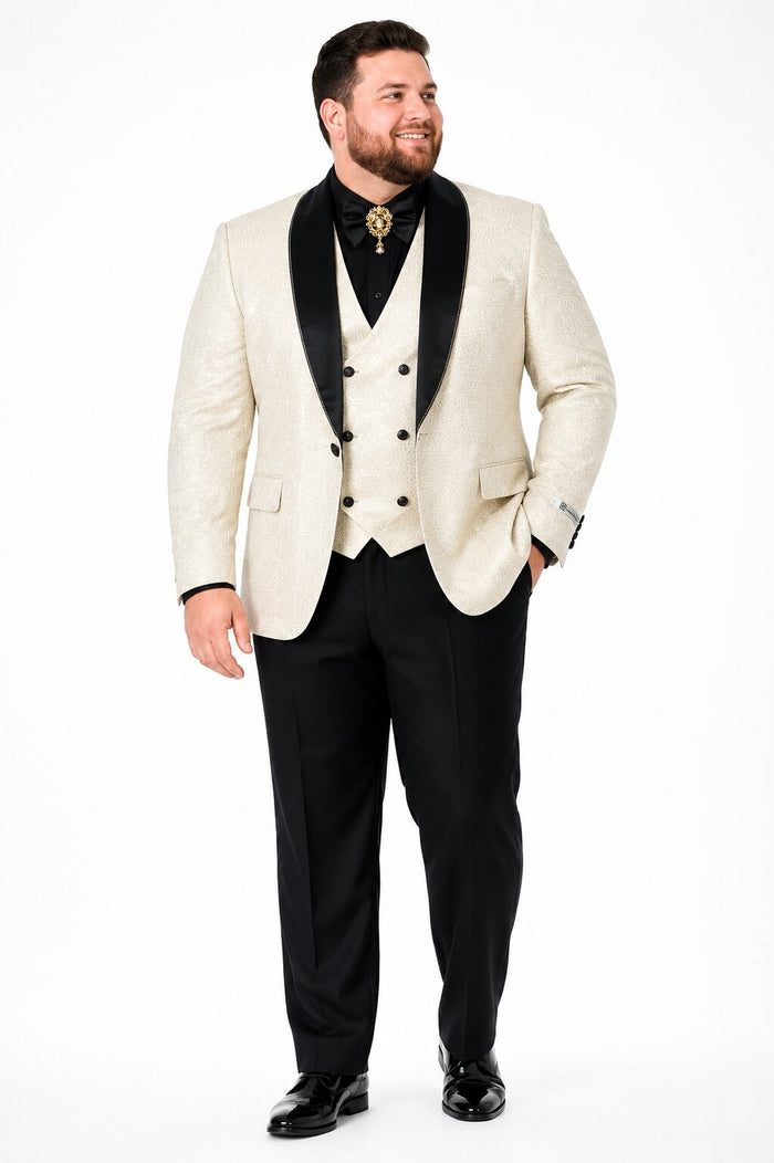Ivory Tuxedo - Cream Wedding Suit - Off White Groom Suit by PROMTUXEDO