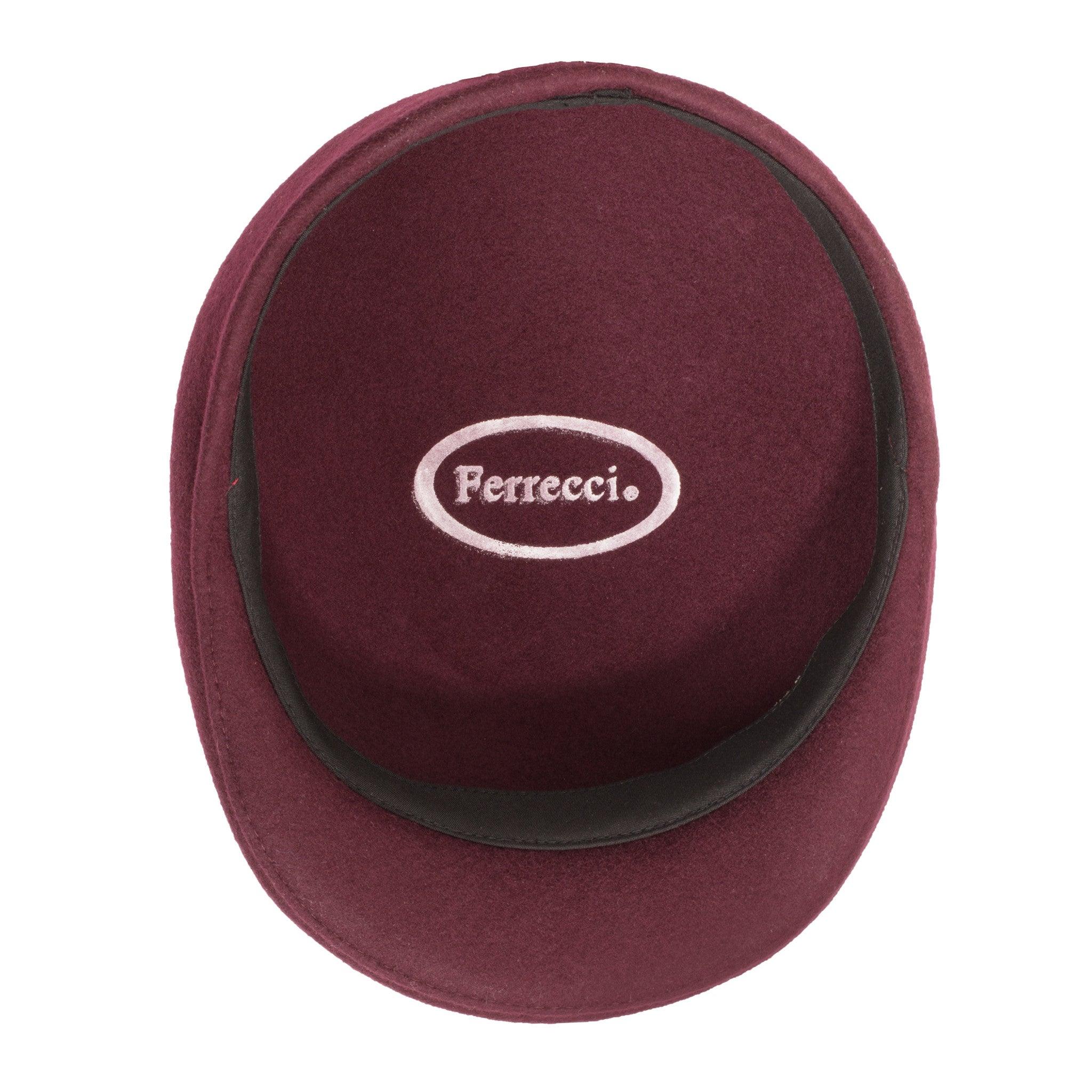 Burgundy Premium Wool English Hat by Ferrecci