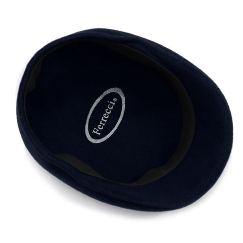 Navy Premium Wool English Hat by Ferrecci