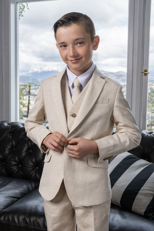 Oasis Kids Safari Sand Linen Suit (5-Piece Set)