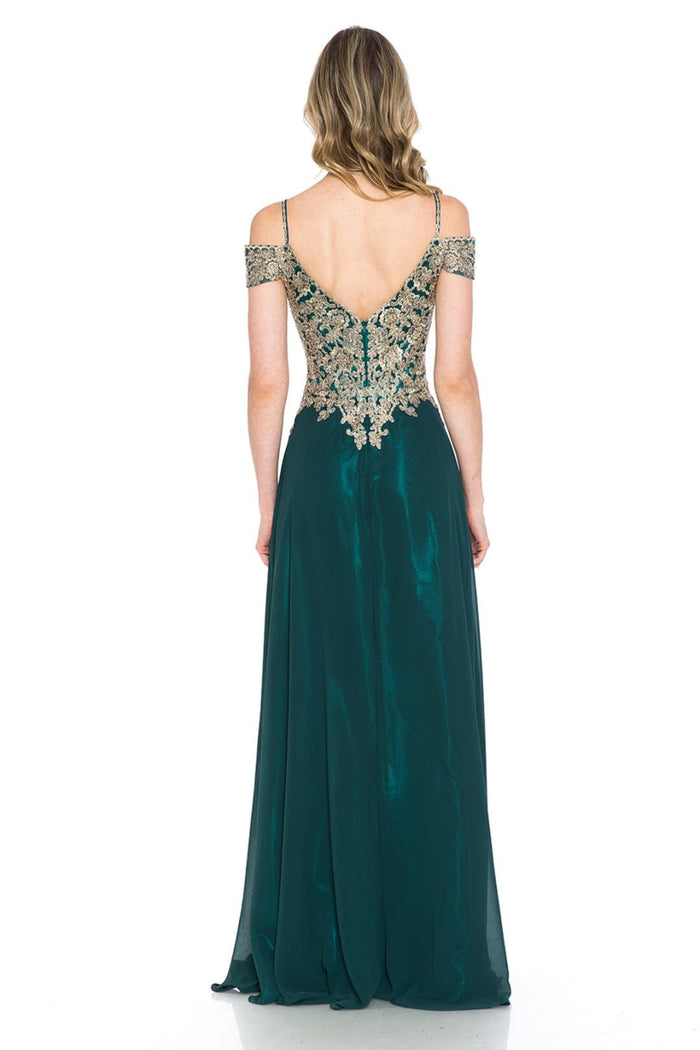 Lenovia 8132 Cold Shoulder Prom Formal Gown