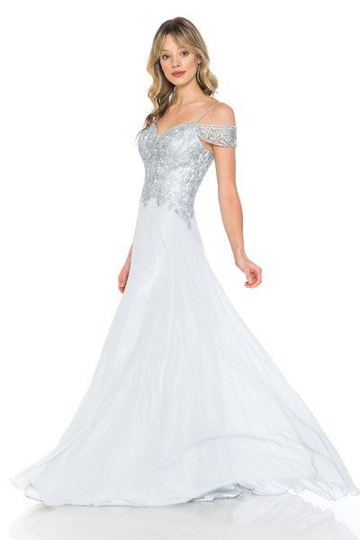 Lenovia 8132 Cold Shoulder Prom Formal Gown