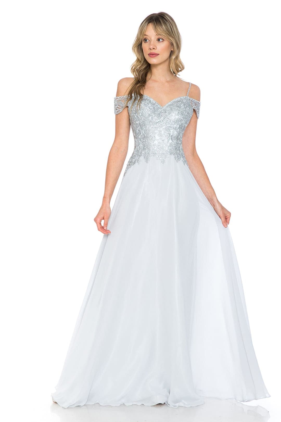 Lenovia 8132 Cold Shoulder Prom Formal Gown
