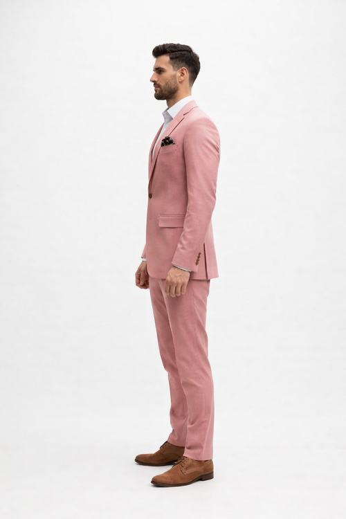 Coral Suit - Salmon Color Suit - Summer Suit