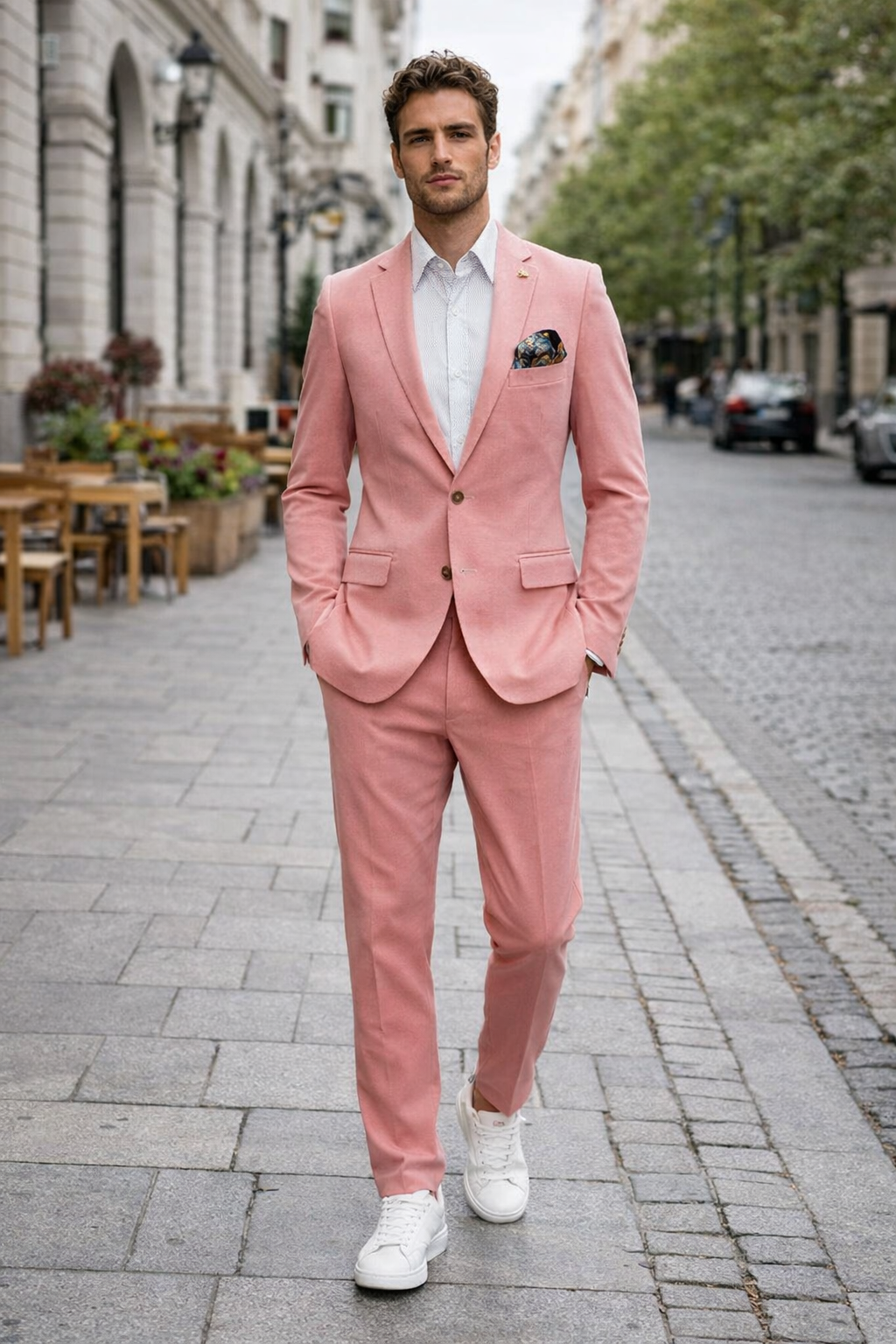 Coral Suit - Salmon Color Suit - Summer Suit