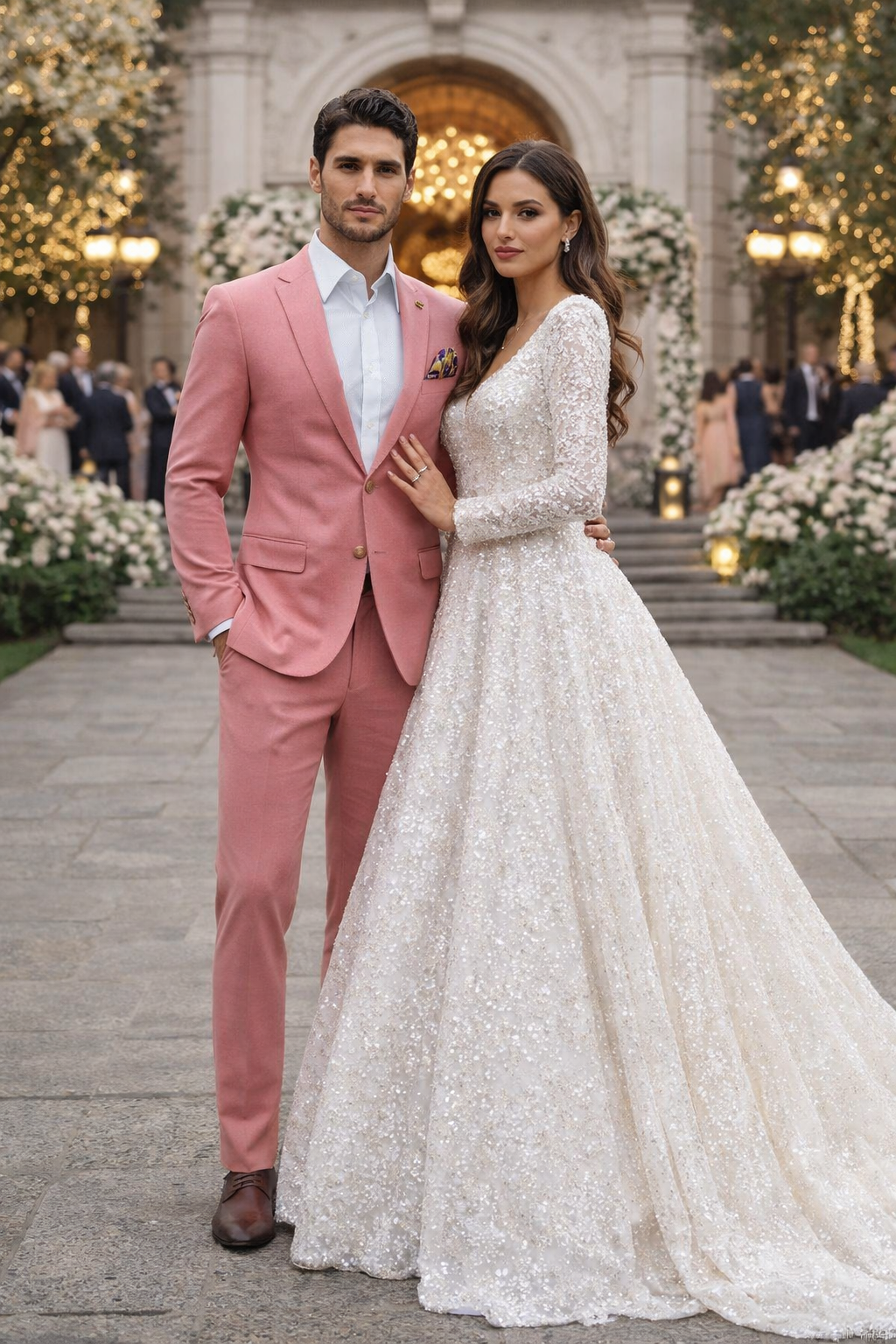 Coral Suit - Salmon Color Suit - Summer Suit