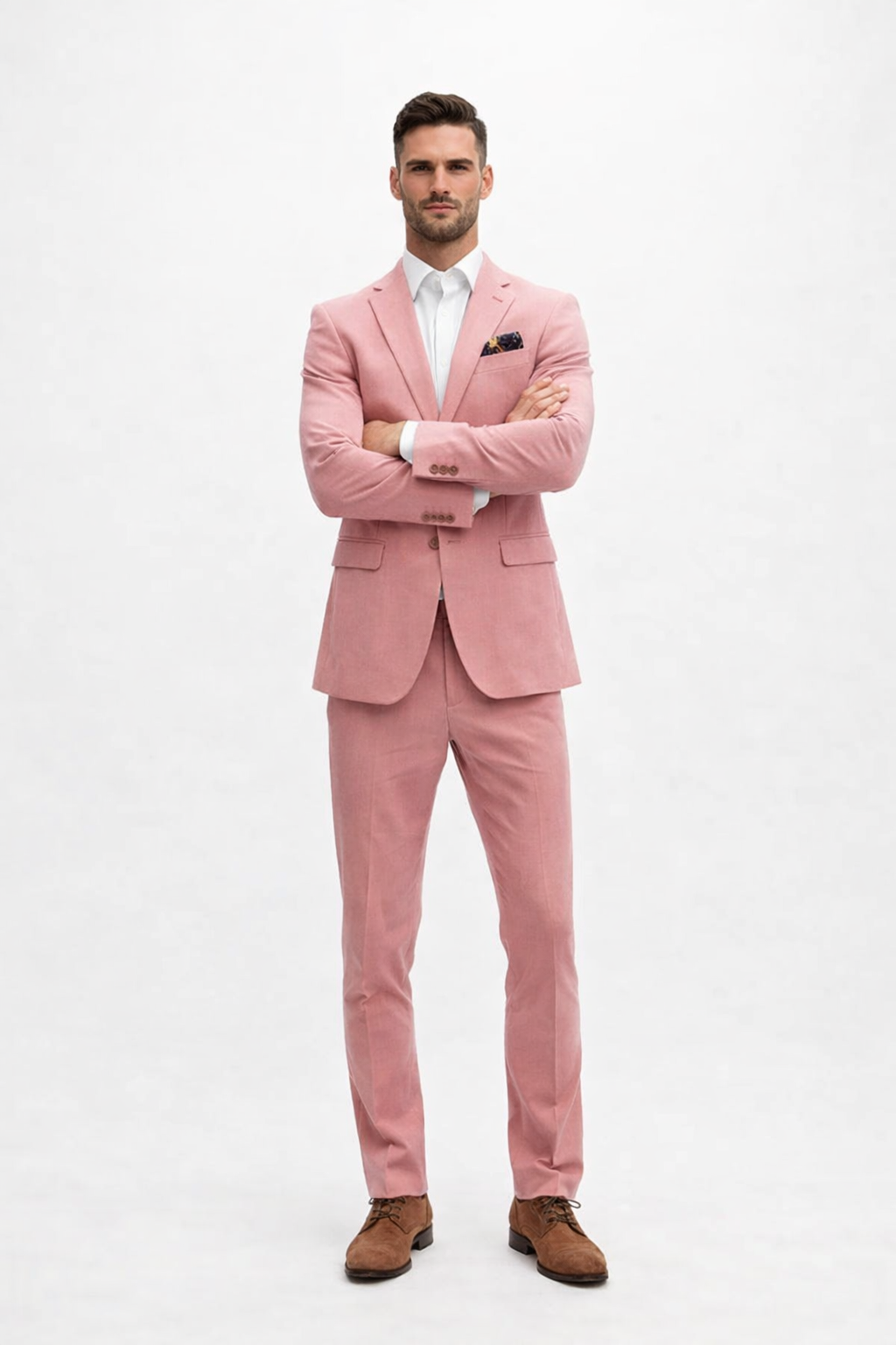 Coral Suit - Salmon Color Suit - Summer Suit