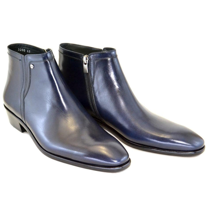 Corrente 3200HS Plain Toe Side Zipper Boots - Navy - Navy - Size 13