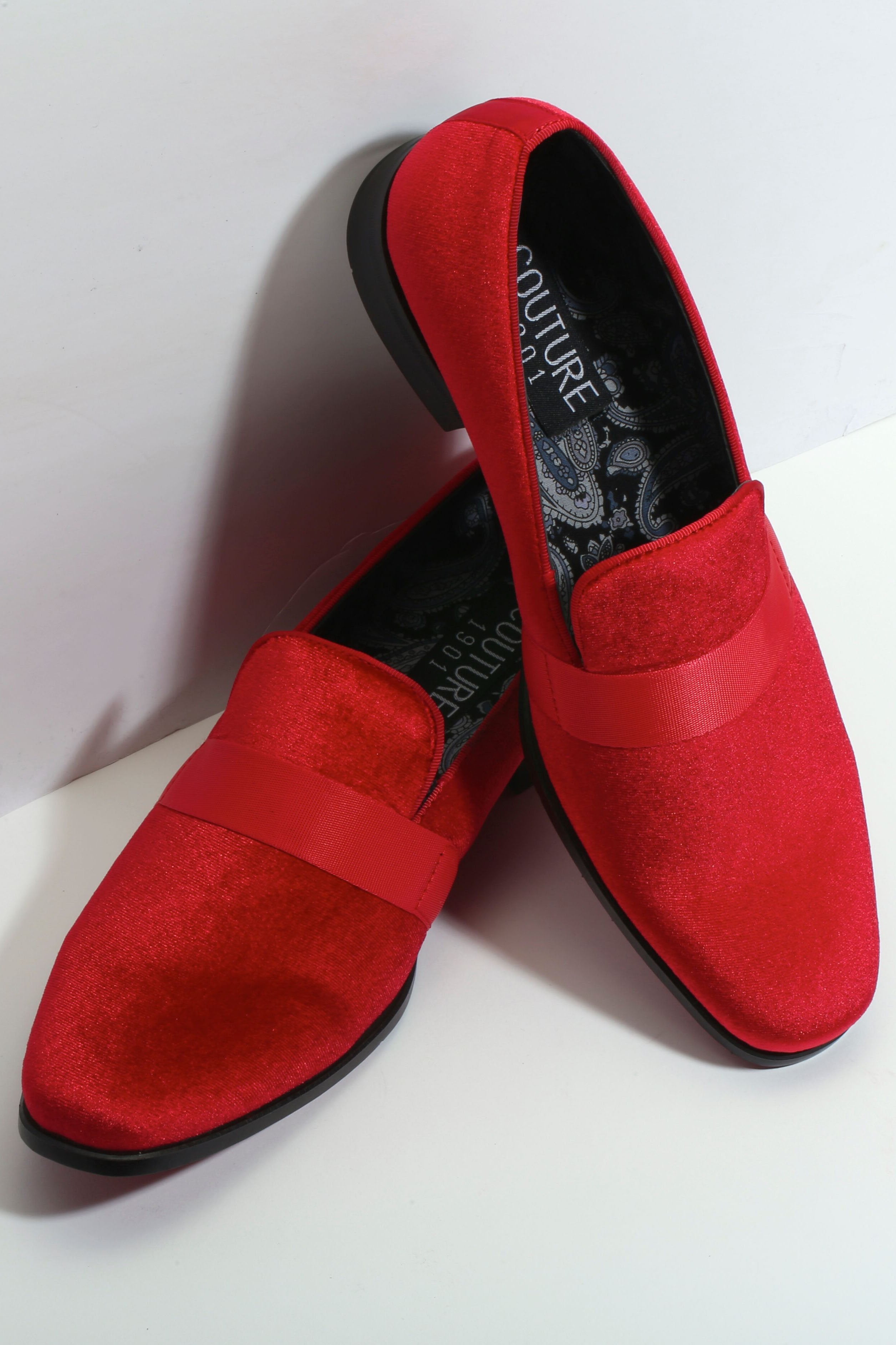 "Lincoln" Red Couture 1910 Tuxedo Shoes – SuitUSA