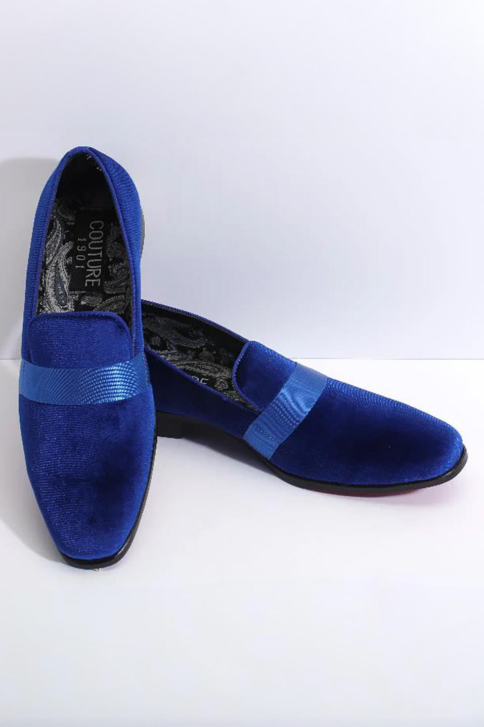 "Lincoln" Royal Blue Couture 1910 Tuxedo Shoes – SuitUSA