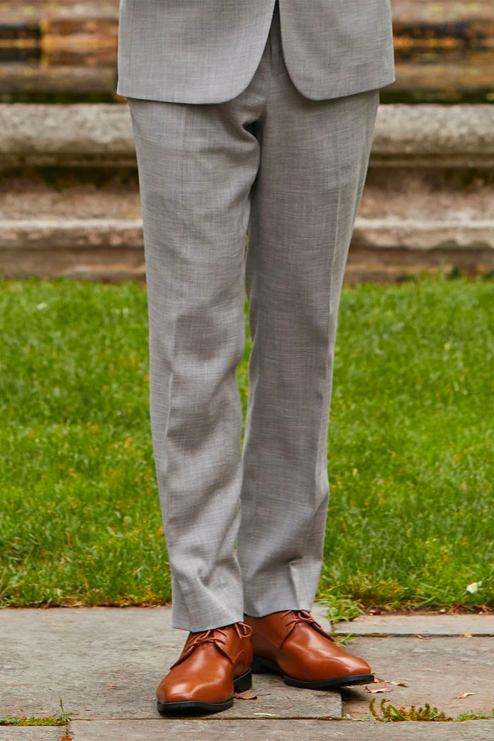 Sharkskin Black & White Plain Front Pants Couture 1910